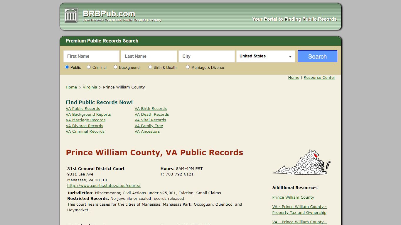 Prince William County Public Records | Search Virginia ...